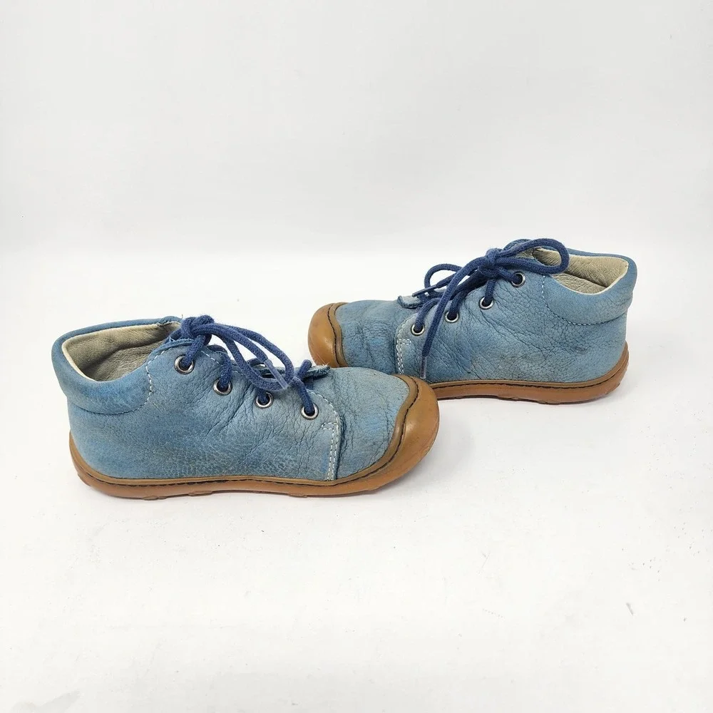 Ricosta Pepino Lucky Boys Sz EU23/US 6.5M Ankle Boots Whale Motif Blue Leather